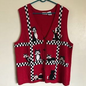 Red vintage vest